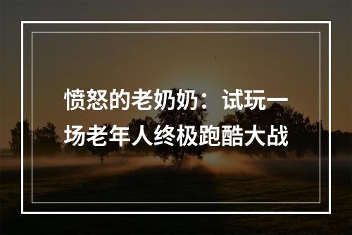 愤怒的老奶奶：试玩一场老年人终极跑酷大战