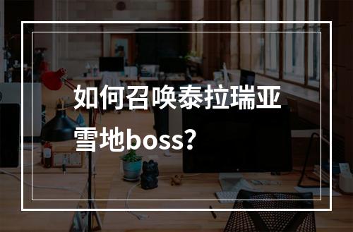 如何召唤泰拉瑞亚雪地boss？