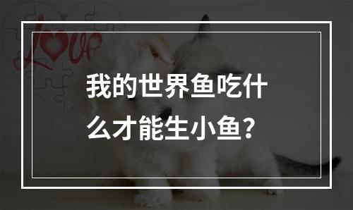 我的世界鱼吃什么才能生小鱼？