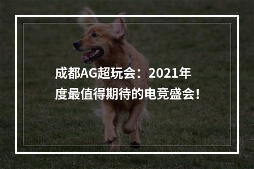 成都AG超玩会：2021年度最值得期待的电竞盛会！