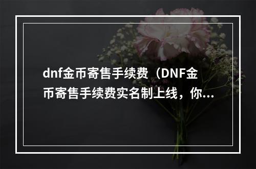 dnf金币寄售手续费（DNF金币寄售手续费实名制上线，你知道该注意哪些细节吗？）