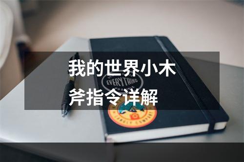 我的世界小木斧指令详解