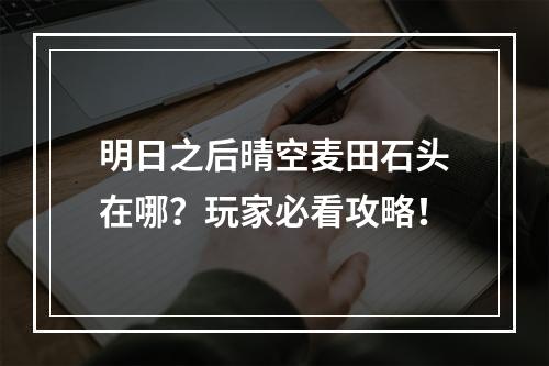 明日之后晴空麦田石头在哪？玩家必看攻略！