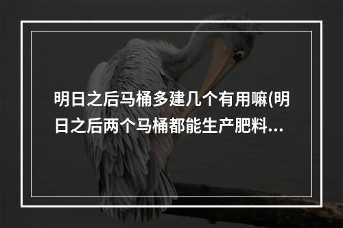 明日之后马桶多建几个有用嘛(明日之后两个马桶都能生产肥料吗)