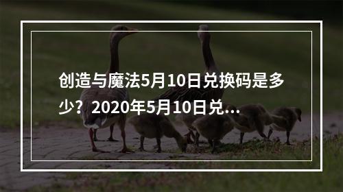 创造与魔法5月10日兑换码是多少？2020年5月10日兑换码详情一览--手游攻略网