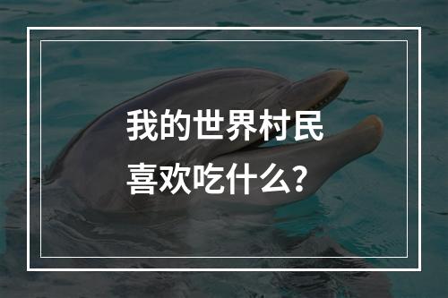 我的世界村民喜欢吃什么？