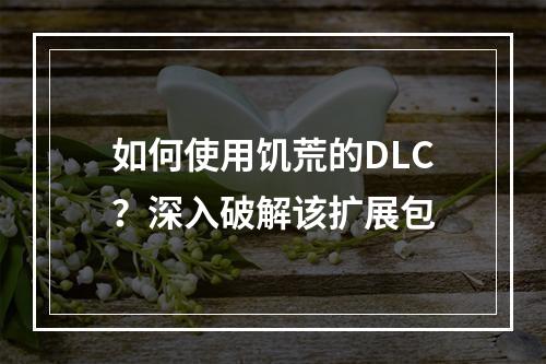 如何使用饥荒的DLC？深入破解该扩展包