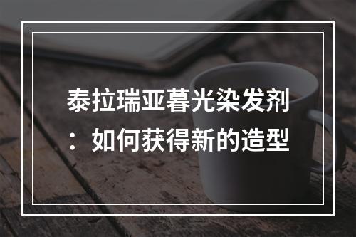 泰拉瑞亚暮光染发剂：如何获得新的造型