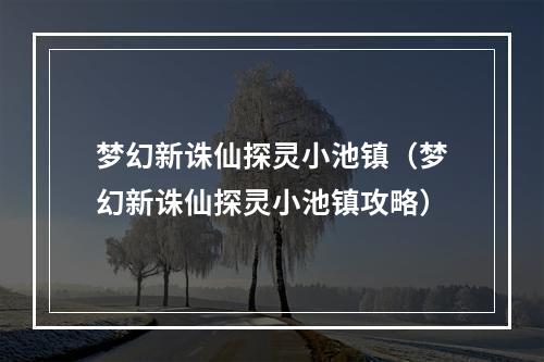 梦幻新诛仙探灵小池镇（梦幻新诛仙探灵小池镇攻略）