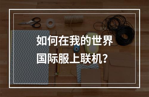 如何在我的世界国际服上联机？