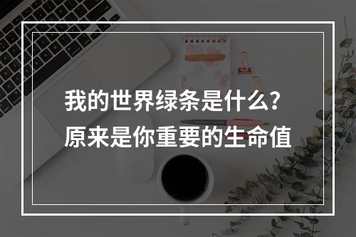 我的世界绿条是什么？原来是你重要的生命值