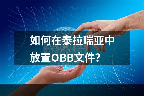 如何在泰拉瑞亚中放置OBB文件？