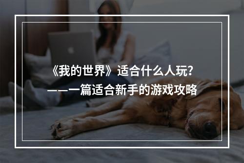 《我的世界》适合什么人玩？——一篇适合新手的游戏攻略