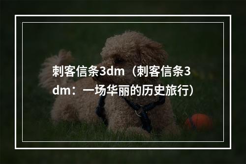 刺客信条3dm（刺客信条3dm：一场华丽的历史旅行）