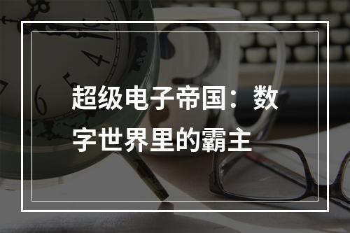 超级电子帝国：数字世界里的霸主