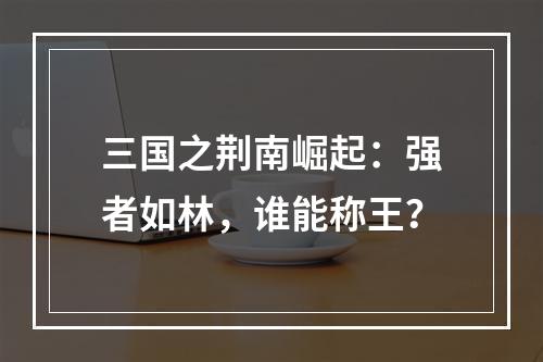 三国之荆南崛起：强者如林，谁能称王？