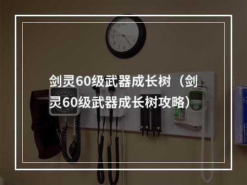 剑灵60级武器成长树（剑灵60级武器成长树攻略）