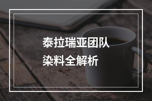 泰拉瑞亚团队染料全解析