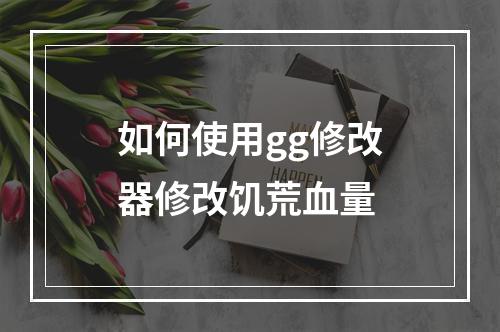 如何使用gg修改器修改饥荒血量