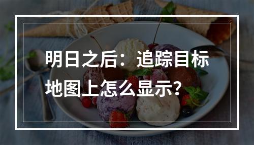 明日之后：追踪目标地图上怎么显示？