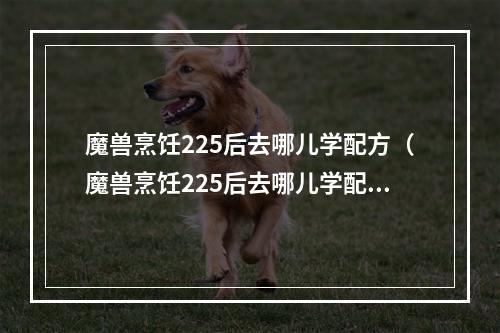 魔兽烹饪225后去哪儿学配方（魔兽烹饪225后去哪儿学配方）