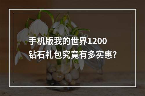 手机版我的世界1200钻石礼包究竟有多实惠？