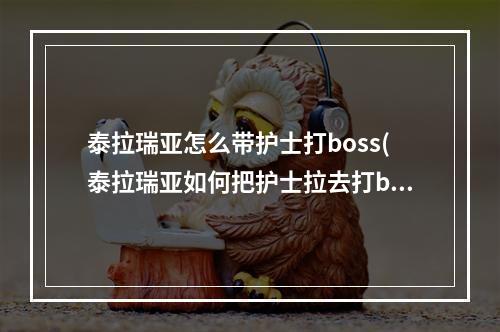 泰拉瑞亚怎么带护士打boss(泰拉瑞亚如何把护士拉去打boss)