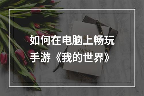 如何在电脑上畅玩手游《我的世界》