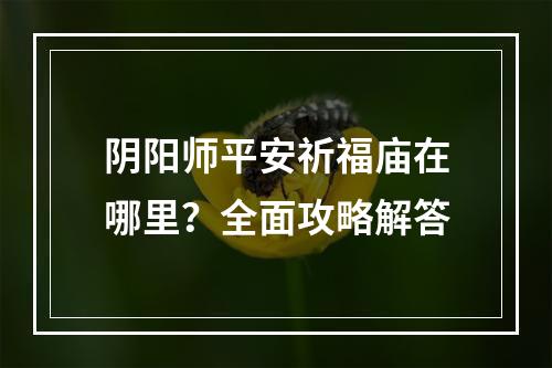 阴阳师平安祈福庙在哪里？全面攻略解答