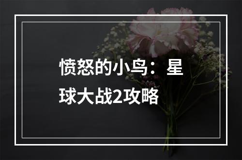 愤怒的小鸟：星球大战2攻略