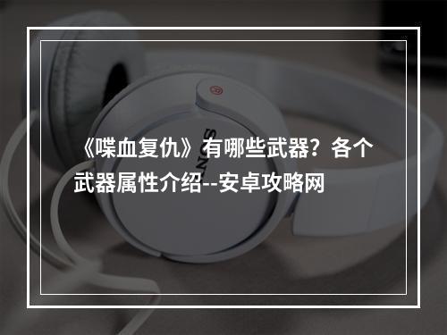 《喋血复仇》有哪些武器？各个武器属性介绍--安卓攻略网