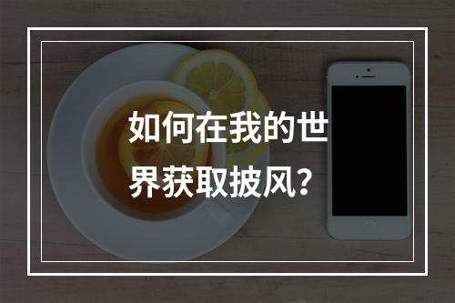 如何在我的世界获取披风？