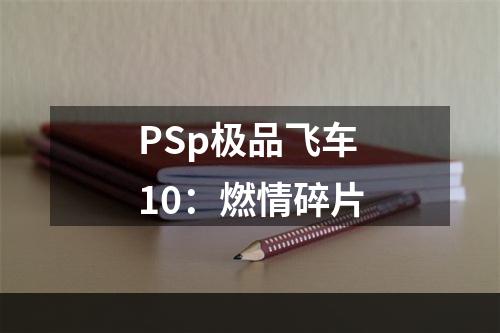 PSp极品飞车10：燃情碎片