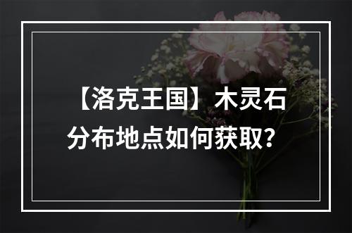 【洛克王国】木灵石分布地点如何获取？