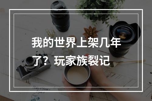 我的世界上架几年了？玩家族裂记