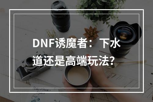 DNF诱魔者：下水道还是高端玩法？