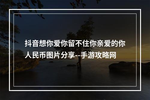 抖音想你爱你留不住你亲爱的你人民币图片分享--手游攻略网