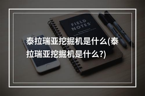 泰拉瑞亚挖掘机是什么(泰拉瑞亚挖掘机是什么?)