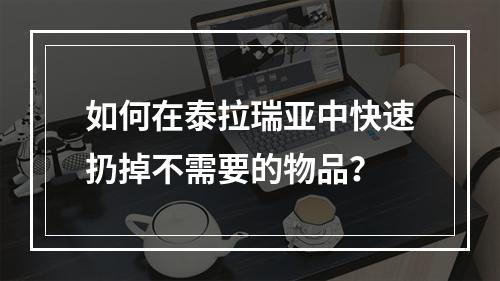 如何在泰拉瑞亚中快速扔掉不需要的物品？