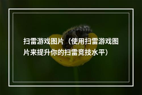 扫雷游戏图片（使用扫雷游戏图片来提升你的扫雷竞技水平）