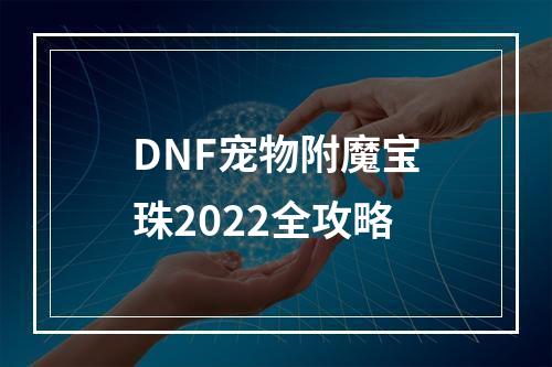 DNF宠物附魔宝珠2022全攻略