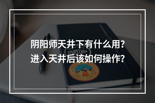 阴阳师天井下有什么用？进入天井后该如何操作？