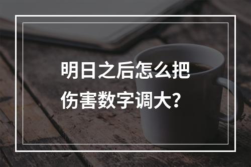 明日之后怎么把伤害数字调大？