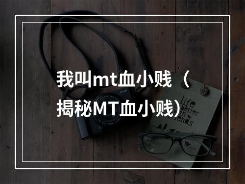 我叫mt血小贱（揭秘MT血小贱）