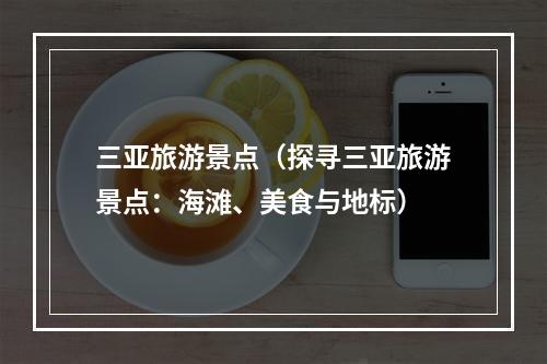 三亚旅游景点（探寻三亚旅游景点：海滩、美食与地标）