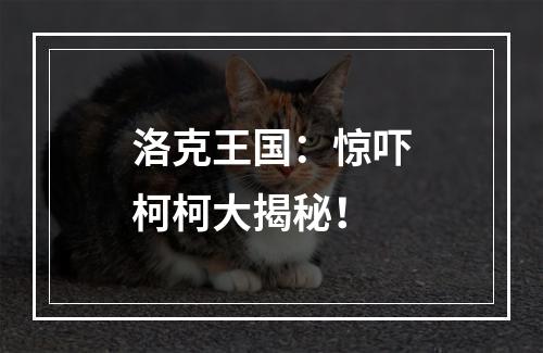 洛克王国：惊吓柯柯大揭秘！