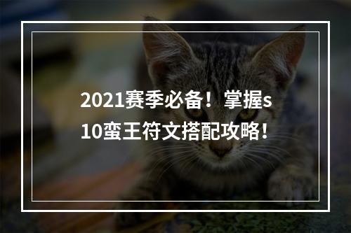 2021赛季必备！掌握s10蛮王符文搭配攻略！