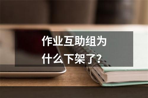 作业互助组为什么下架了？