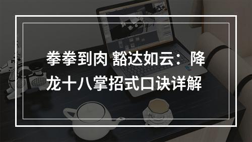 拳拳到肉 豁达如云：降龙十八掌招式口诀详解