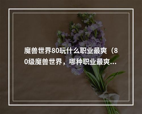 魔兽世界80玩什么职业最爽（80级魔兽世界，哪种职业最爽？）